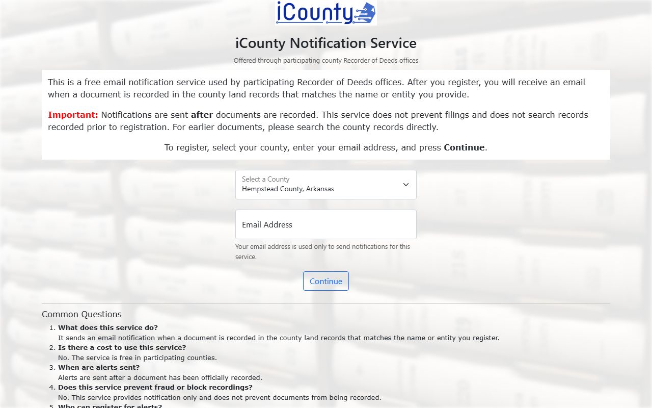 Andrew County Circuit Clerk records compared with DeedWatch Recorder alerts